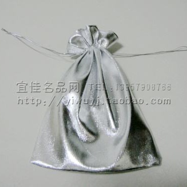 多尺寸定做大中小号银布袋束口袋喜糖包装饰品首饰礼品袋金银珠宝收纳袋，颜色有金色、银色两种可选择，按需定制logo