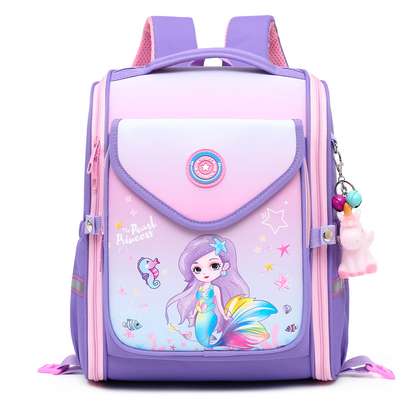 New Primary School Students Cartoon Cute Schoolbag Big Class One Or Two Grade Girls Backpack Lightweight Load Back Bag details Picture