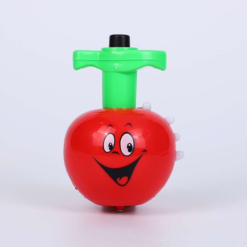 儿童玩具陀螺草莓款 苹果陀螺 发光玩具  发光陀螺