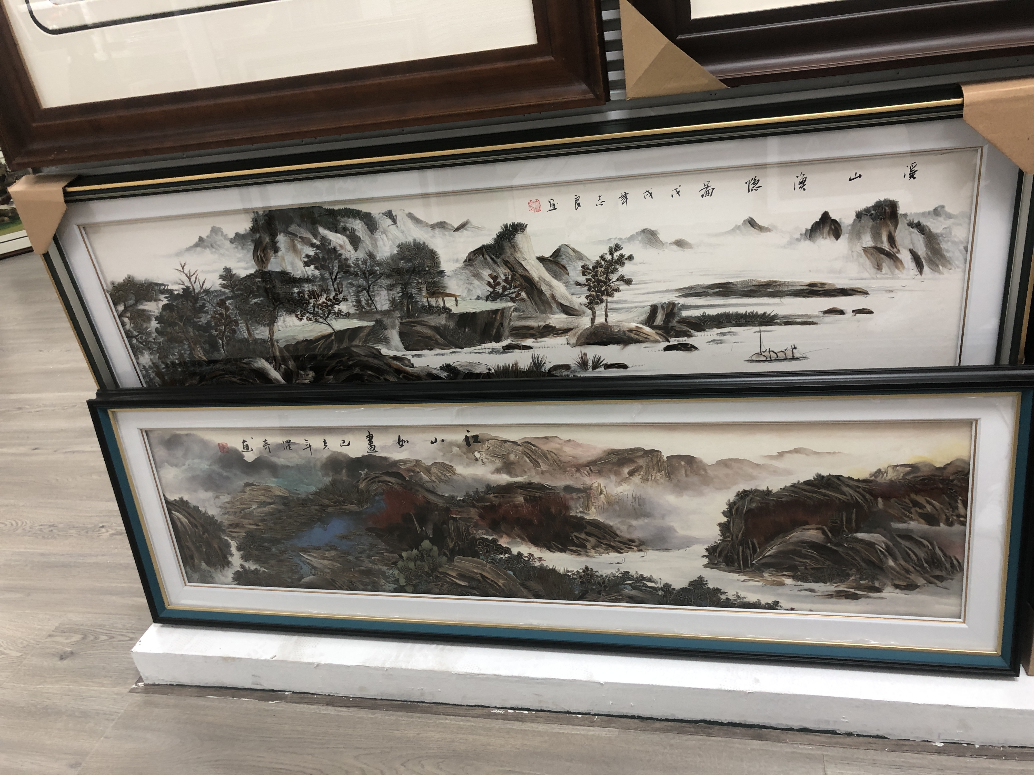 义乌大森装饰180X80cm纯手工羽毛画装饰画源远流长a23详情图3