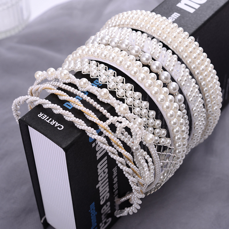 FLY1723 New pearl hairband, a popular female headband, a versatile Korean hairpin, a simple and elegant female hairpin, a hair accessory pic 7