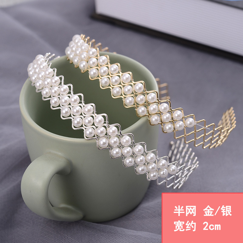 FLY1713 New pearl hairband, a popular headband for women, a versatile Korean hairpin, a simple and elegant hairpin for women, and a hair accessory pic 3