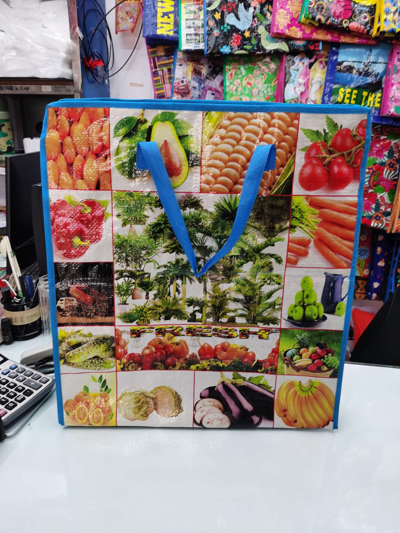 16 woven bags factory direct sales, various patterns, moving clothes packing bags, quilt storage bags, waterproof and moisture-proof luggage bags, large moving bags, mini bags detail image 3