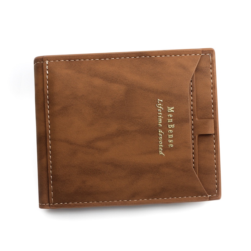 男士钱包短款大容量多卡位大钞位零钱包复古钱夹图