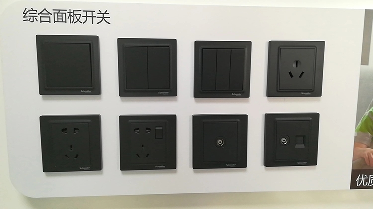 86-type Schneider switch socket Jingyi white panel project one opening three holes 16A detail image 3