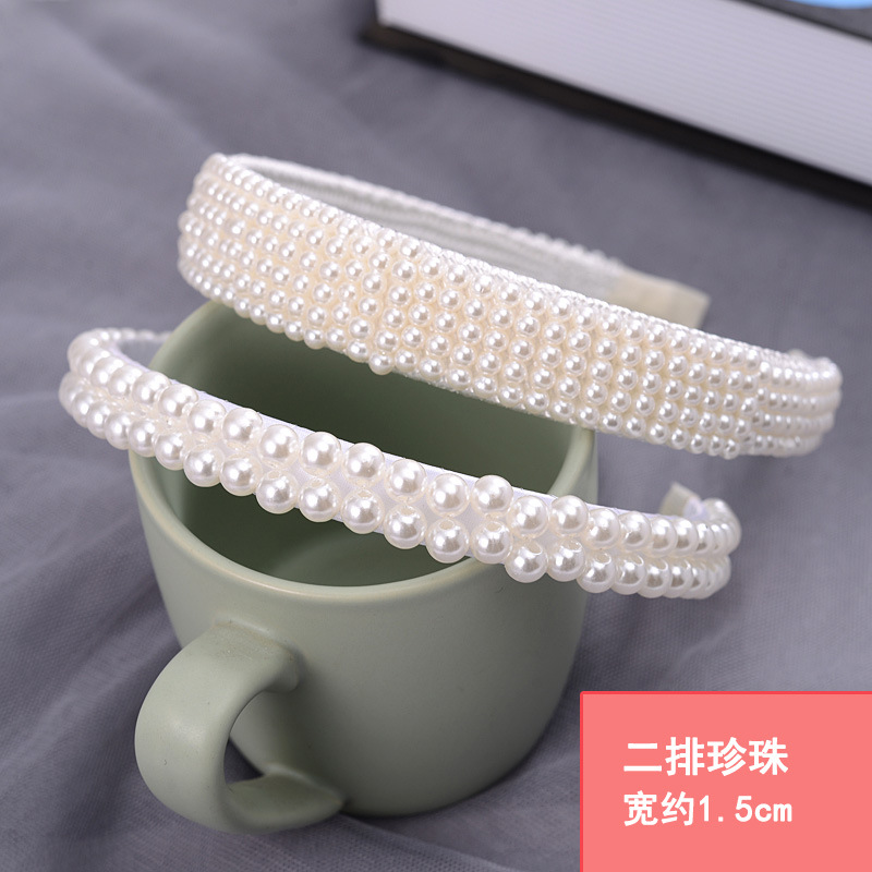 FLY1713 New pearl hairband, a popular headband for women, a versatile Korean hairpin, a simple and elegant hairpin for women, and a hair accessory pic 1