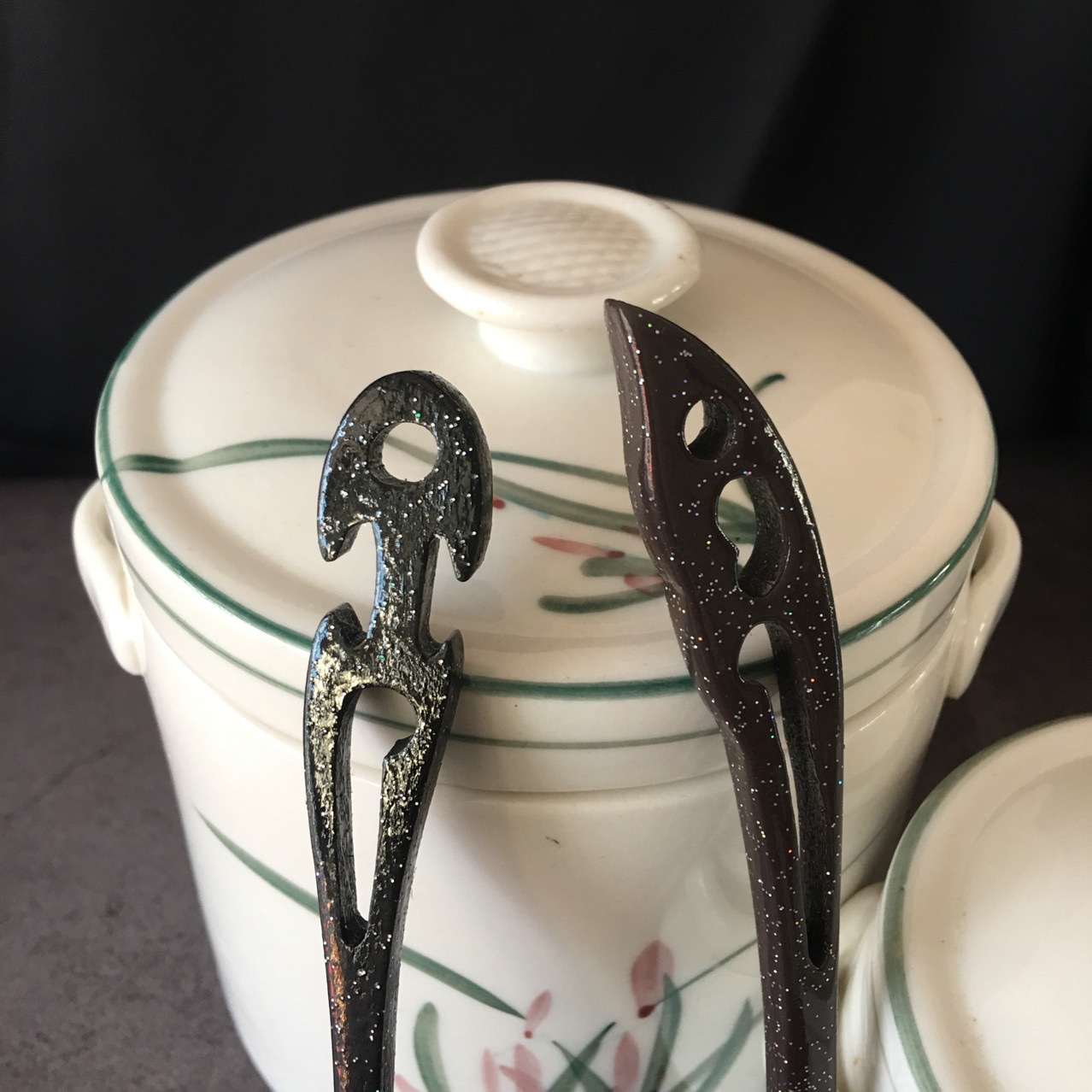 Handcrafted classical Chinese-style hairpins, silver sandalwood hairpins, accessories, hairpins and headwear, versatile Specification image