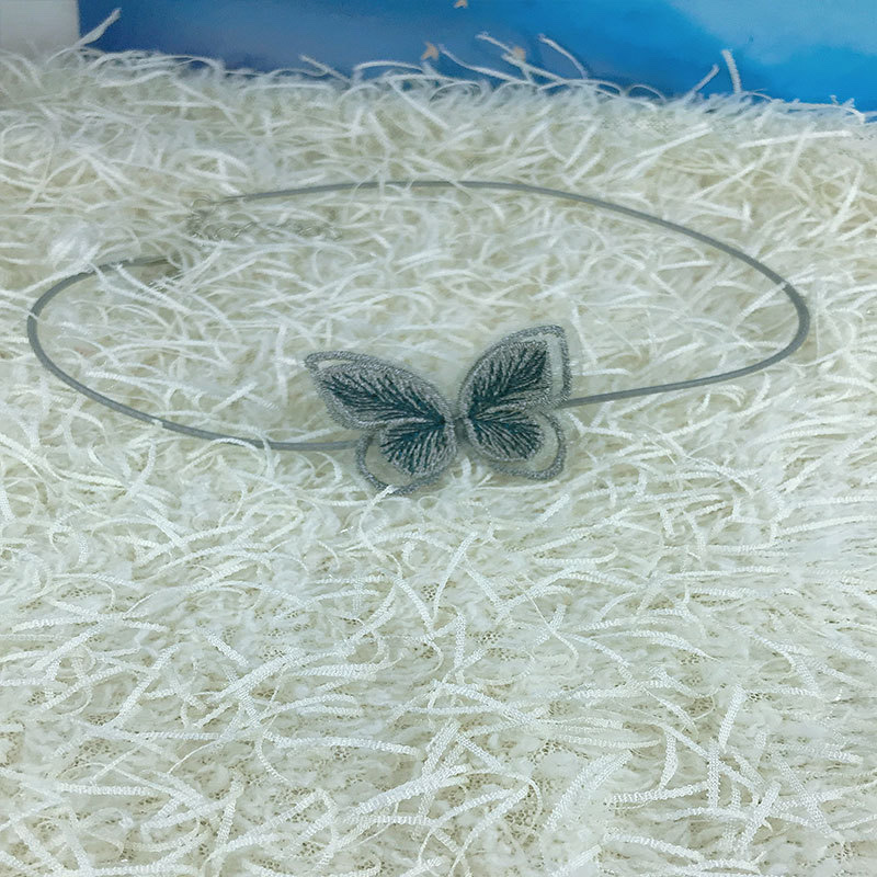Super fairy Internet celebrity spring and summer small embroidered butterfly collar, lace embroidered neck accessory, choker necklace, collarbone chain Item Picture