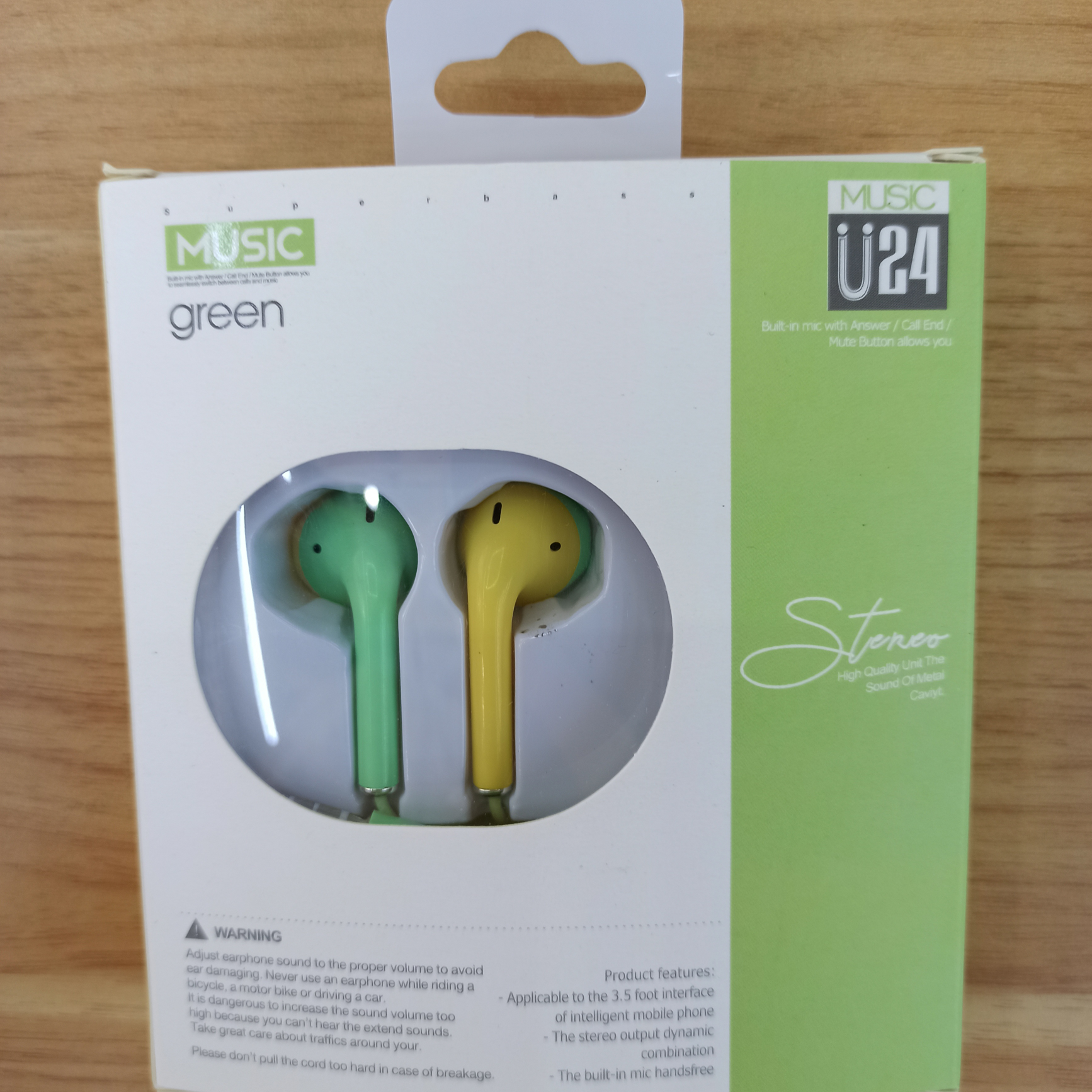 Wired earphones high sound quality in-ear for Apple VIVO Huawei OPPO mobile phone Android round hole music earphones