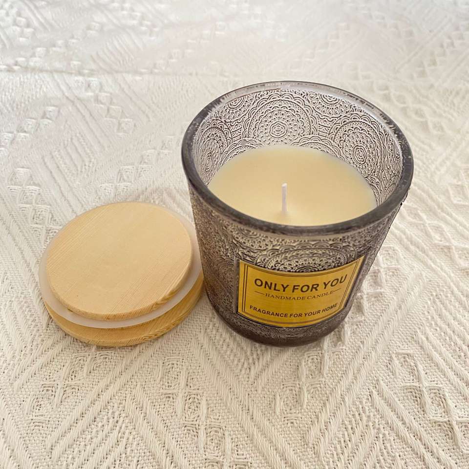 Home Decoration Nordic Aromatherapy Candle Smokeless Aromatherapy Relief Glass Aromatherapy Essential Oil With Hand Gift details Picture