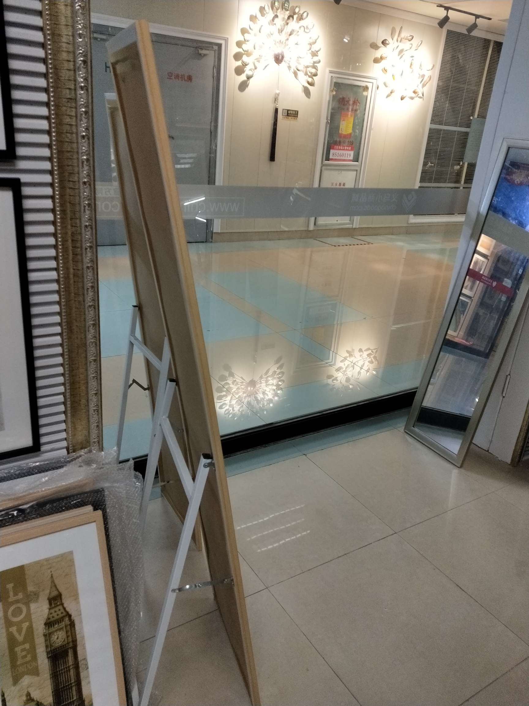 棕色花边大尺寸装饰镜子详情图4