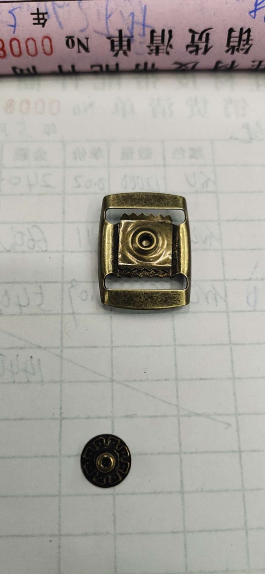 Alloy four-piece buckle concealed buckle accessory accessories Ganjin accessories Specification image