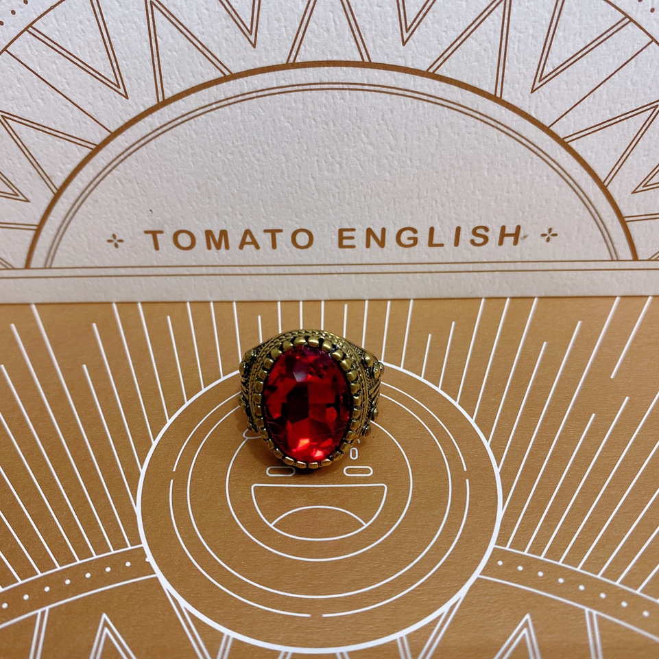 Electric titanium gold color 13x18 inlaid with natural gemstones popular fashion all men and women ring 17
