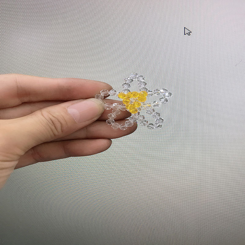 New ethnic decorative accessories with copper wire twist, brooch, hair flower, hair accessory, crystal beaded flower plate accessories details Picture