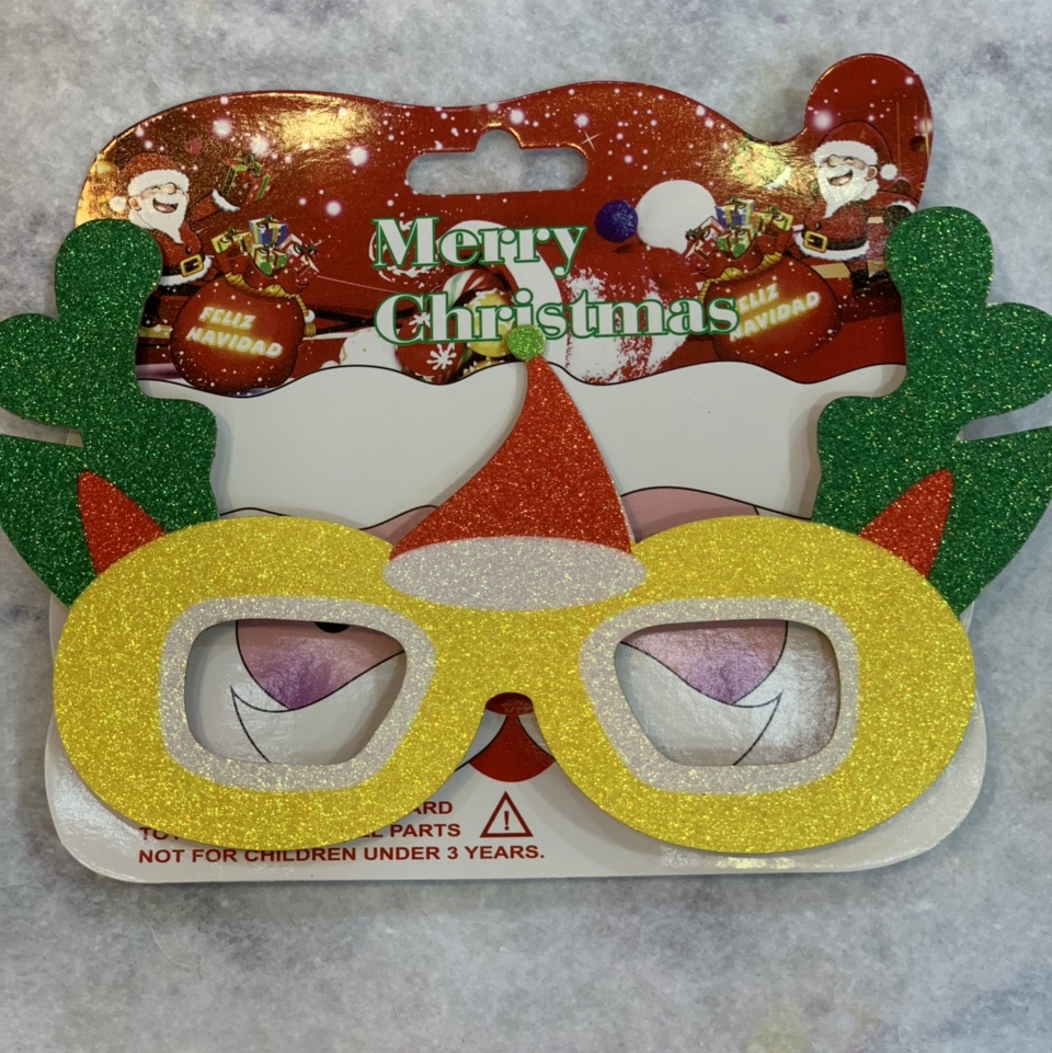 圣诞节趣味眼镜卡通眼镜儿童DIY创意黏贴表演道具15