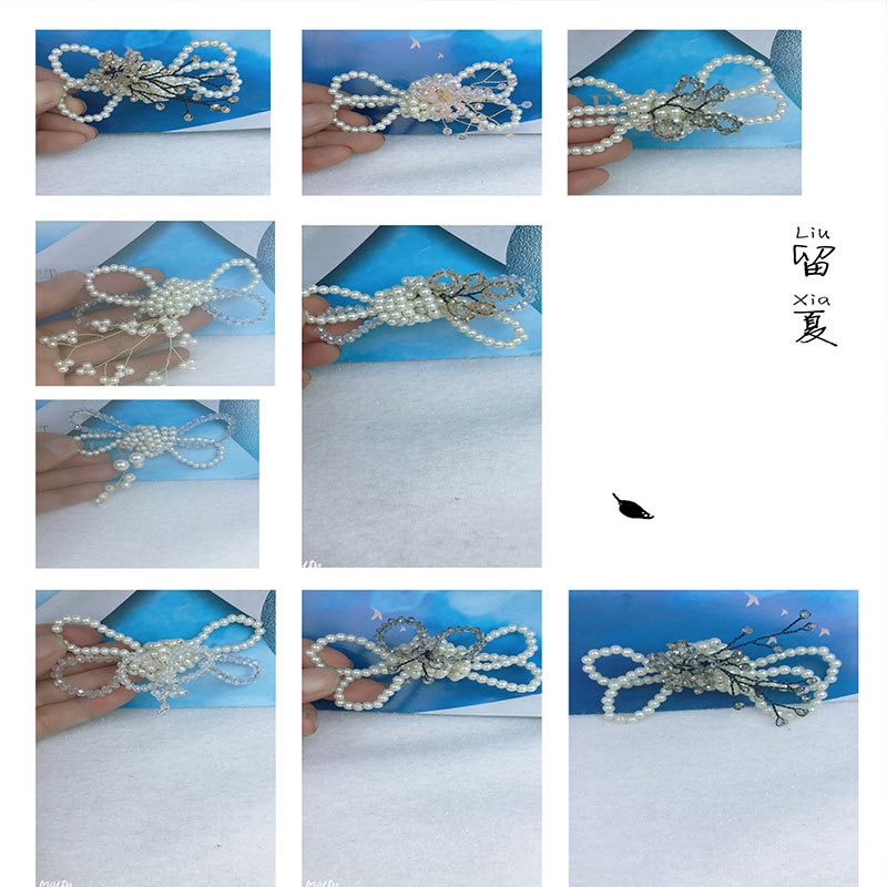 民族服饰头巾装饰品配件 礼服正装胸针头花发饰水晶串珠花盘配件 
