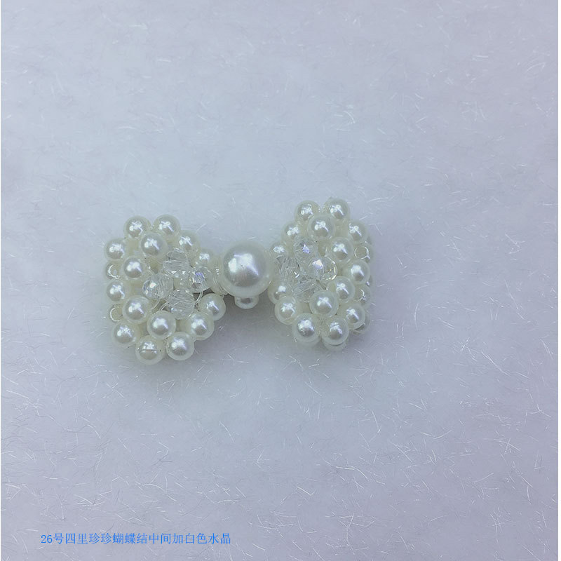 New hand-stitched fabric, pearl bow, DIY hair clip, head buckle accessories, shoes and clothing accessories Application Scenario