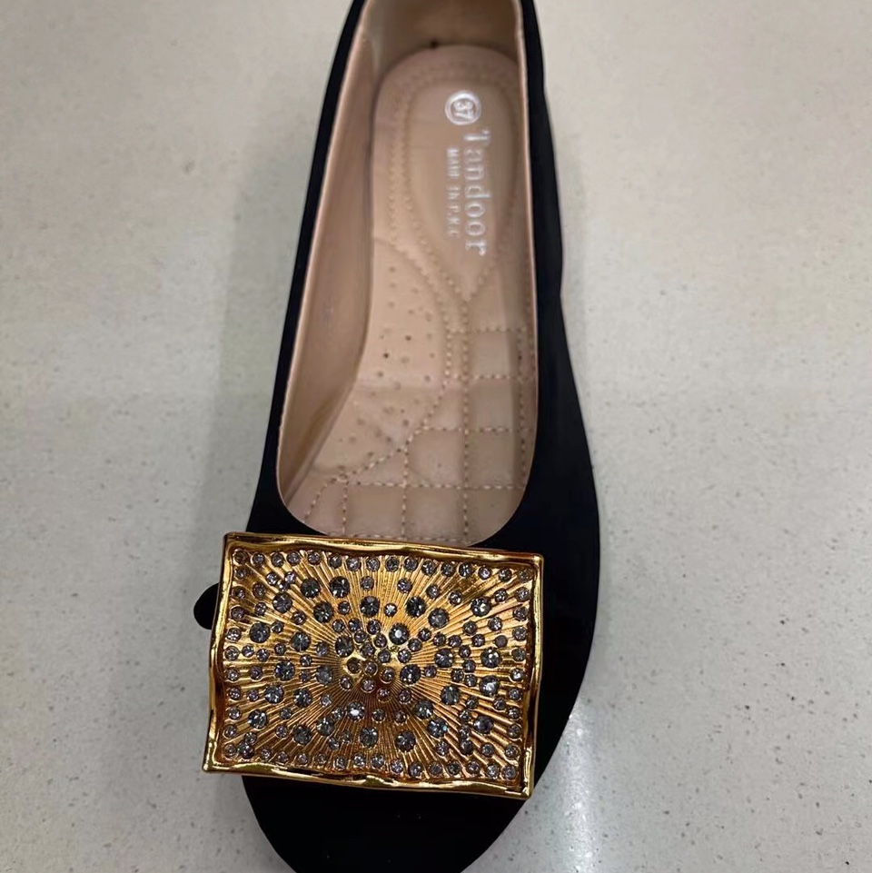 Square-buckle women's singles shoes