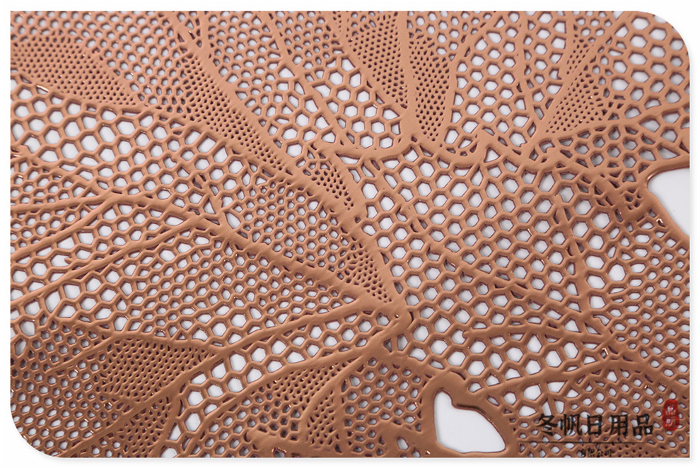 Light luxury pvc perforated placemats, anti-heat and anti-slip heat insulation pads, high-end thickened table MATS for home use, Western placemats, decorative pads detail image 9