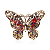 New fashion hot vintage butterfly brooch flash diamond animal accessories all wear accessories
