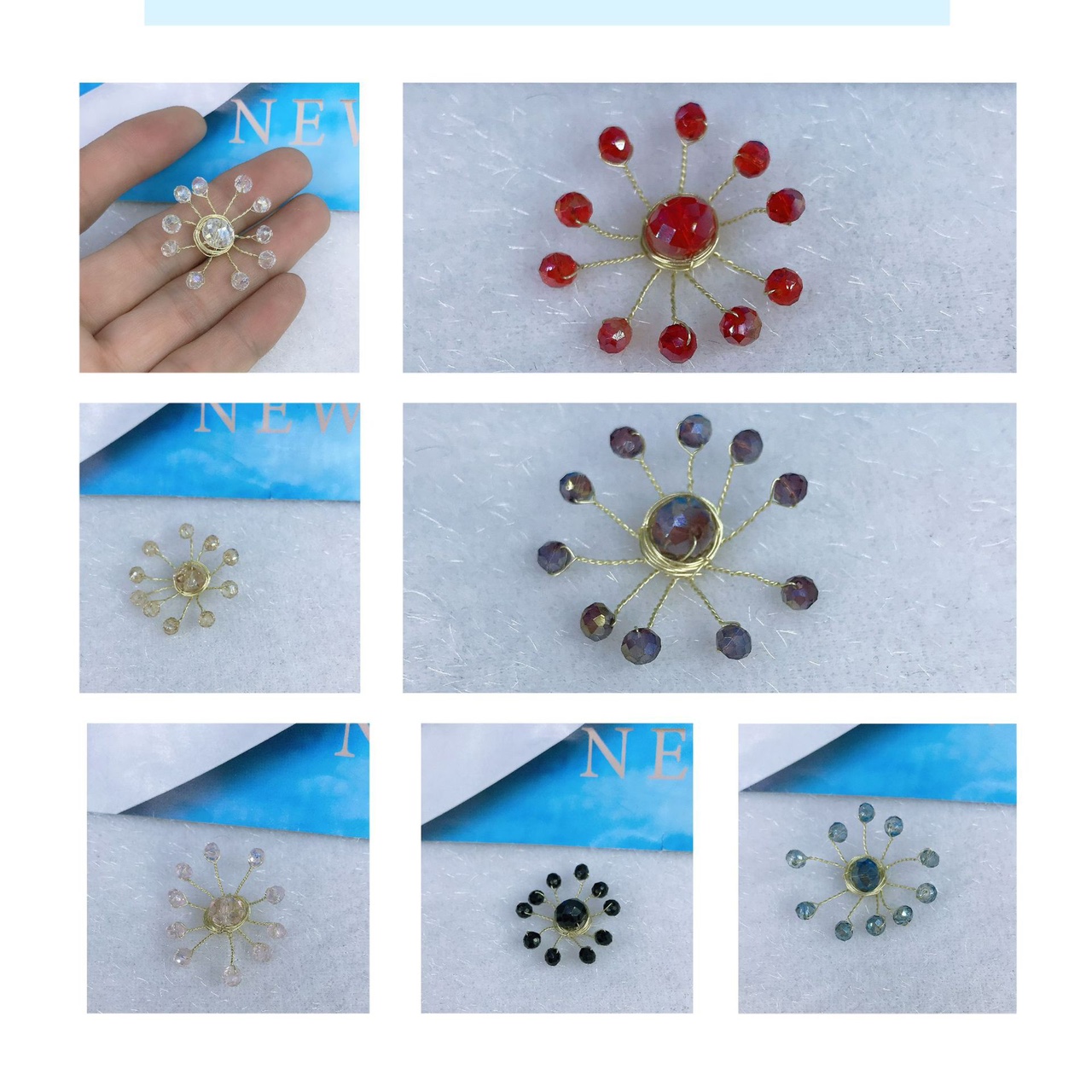 New ethnic decorative accessories, dress and formal wear brooches, hair flowers, hair ornaments, crystal beaded flower plates and other accessories
