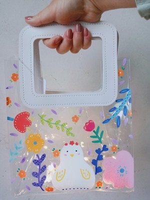 PP透明彩色礼品塑料手提袋定做PVC塑料包装袋子定制环保购物袋1详情4