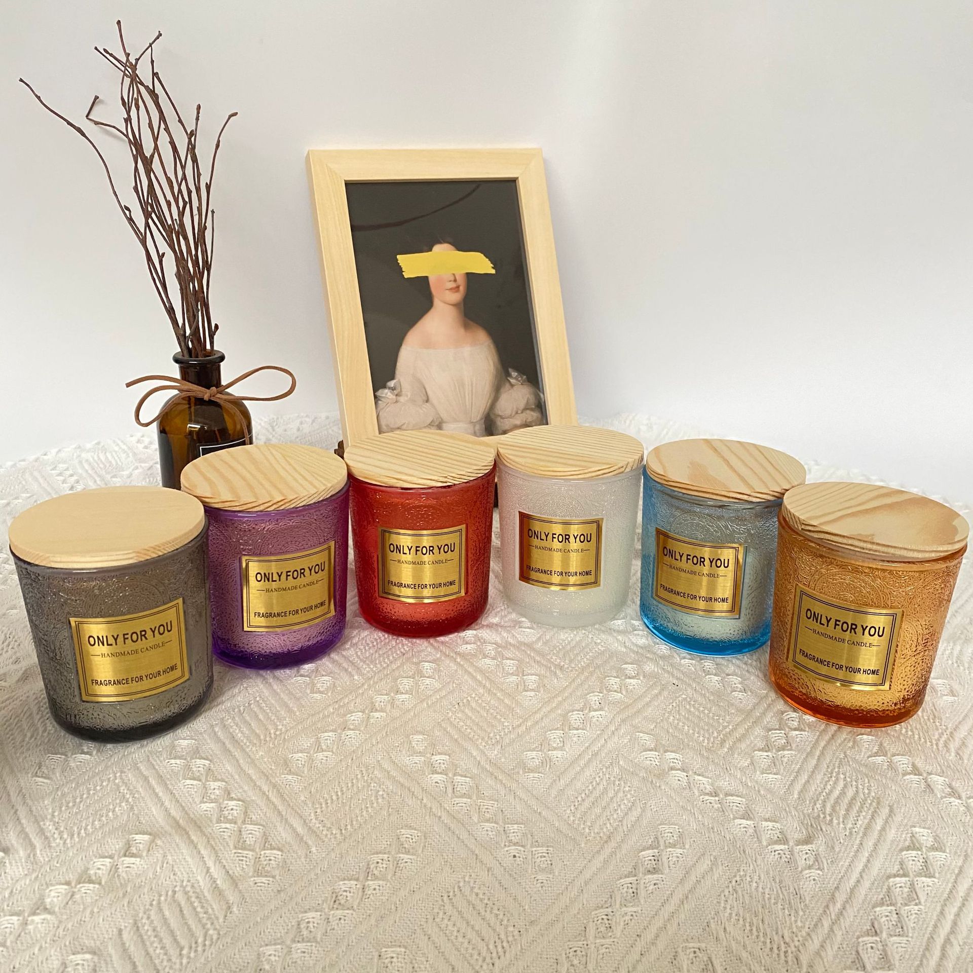Home Decoration Nordic Aromatherapy Candle Smokeless Aromatherapy Relief Glass Aromatherapy Essential Oil With Hand Gift