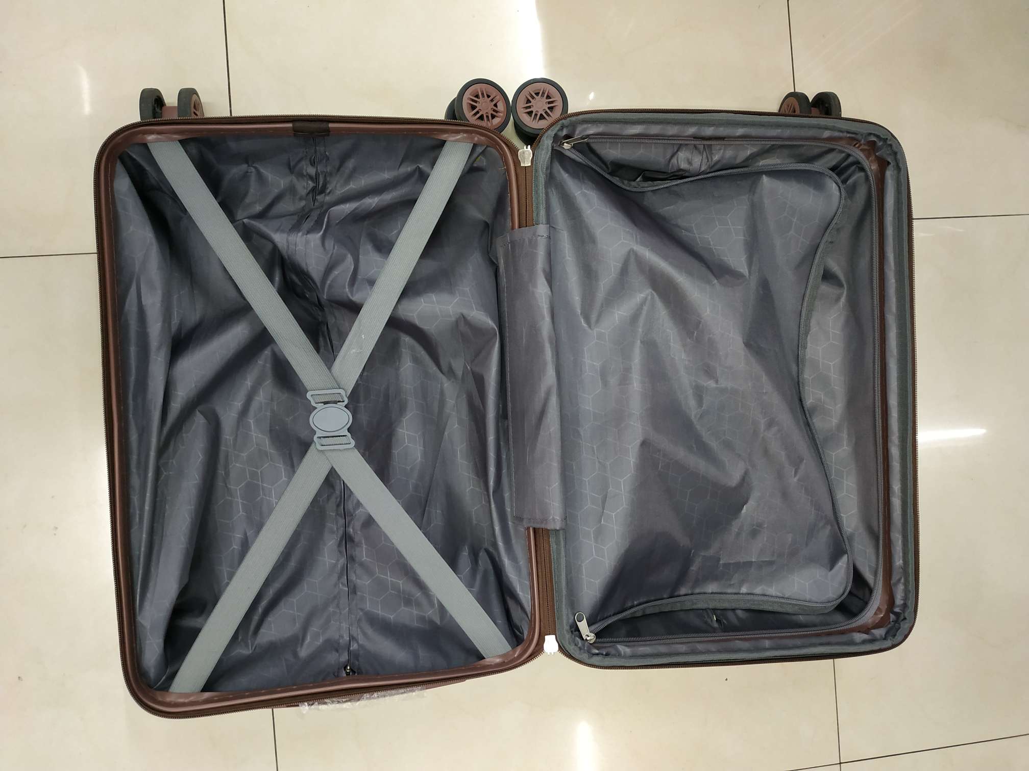 S002 trolley case, suitcase, combination case, three-piece set, ABS material Specification image