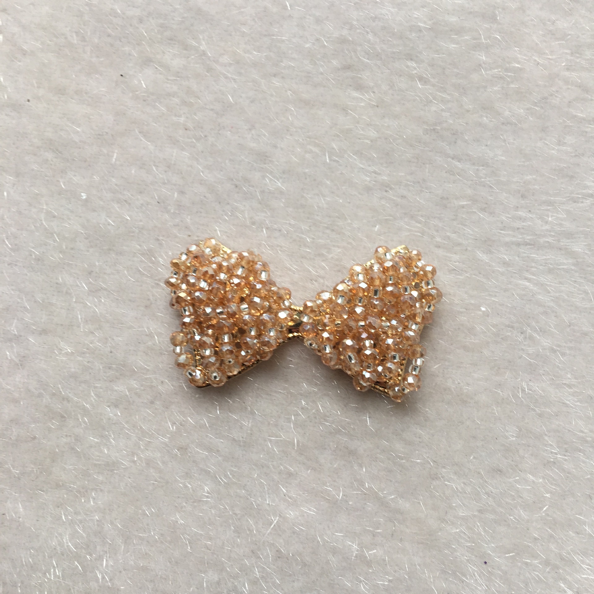Korean internet-famous transparent crystal bow woven clothing accessories, bow tie shoes, flower hair band accessories details Picture