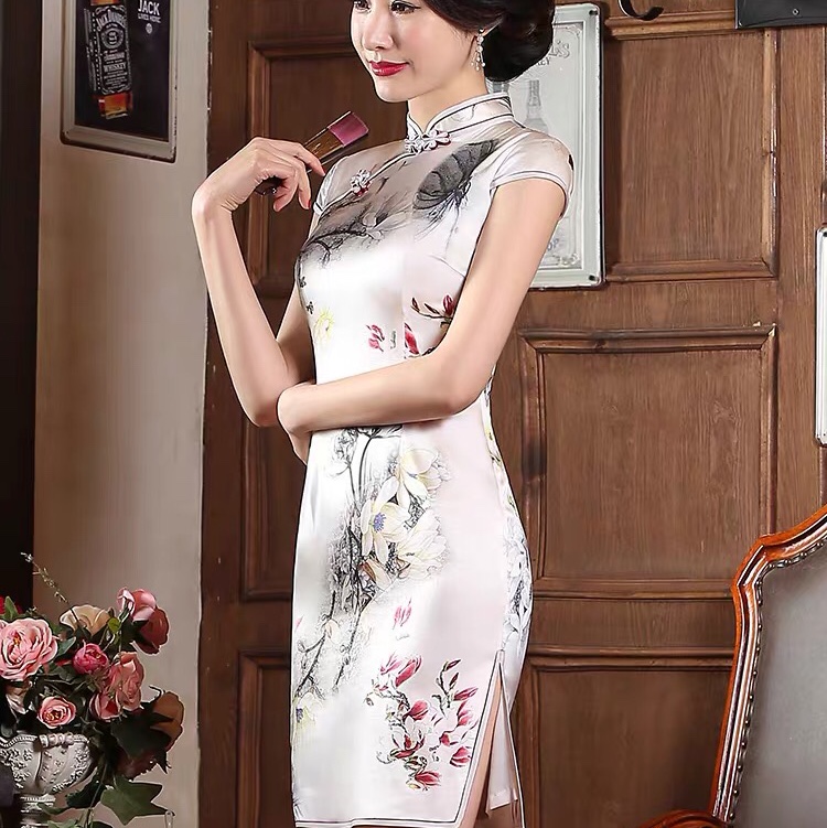 改良版旗袍2021年夏季新款日常可穿民国风少女年轻款连衣裙中长款4