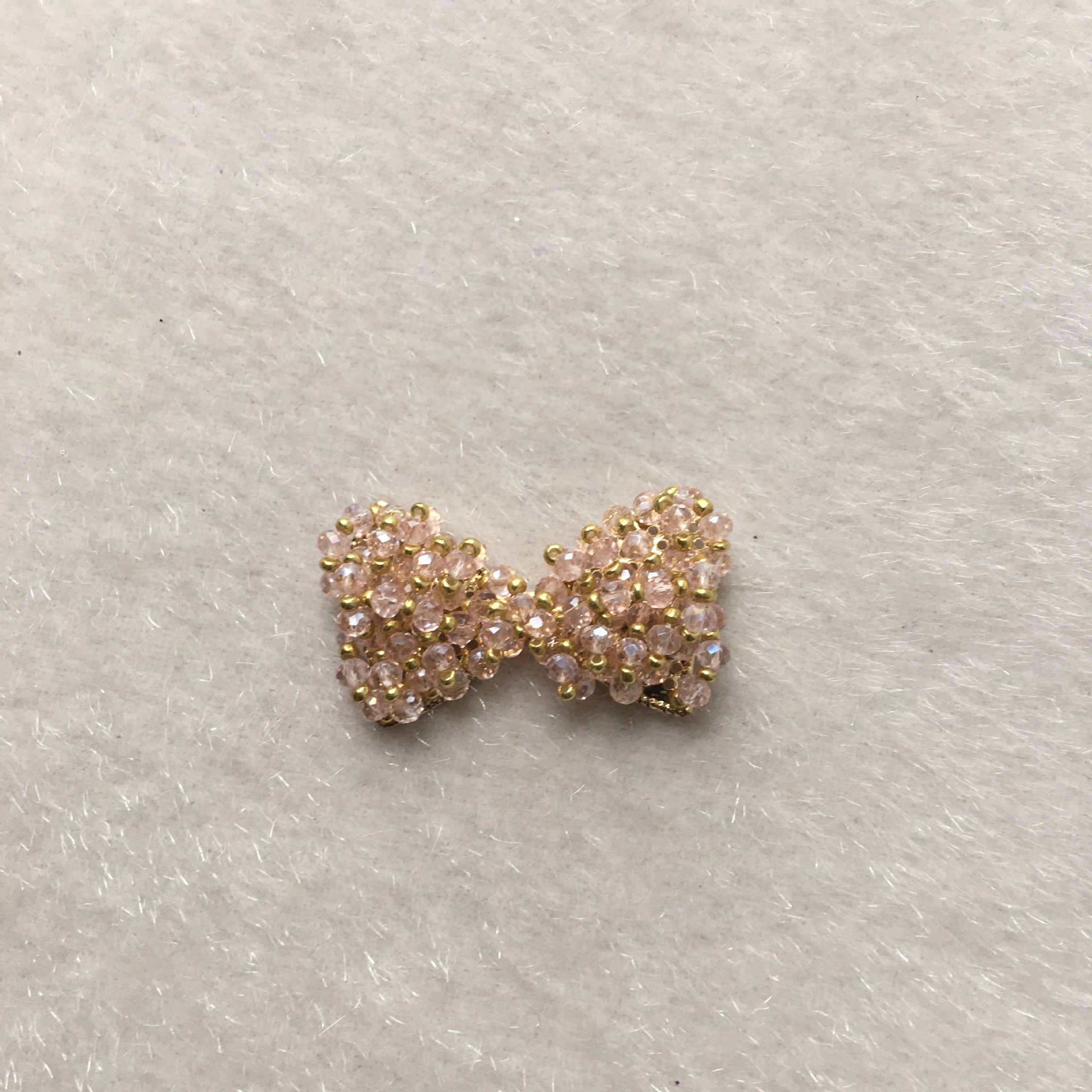 Korean internet-famous transparent crystal bow woven clothing accessories, bow tie shoes, flower hair band accessories Application Scenario