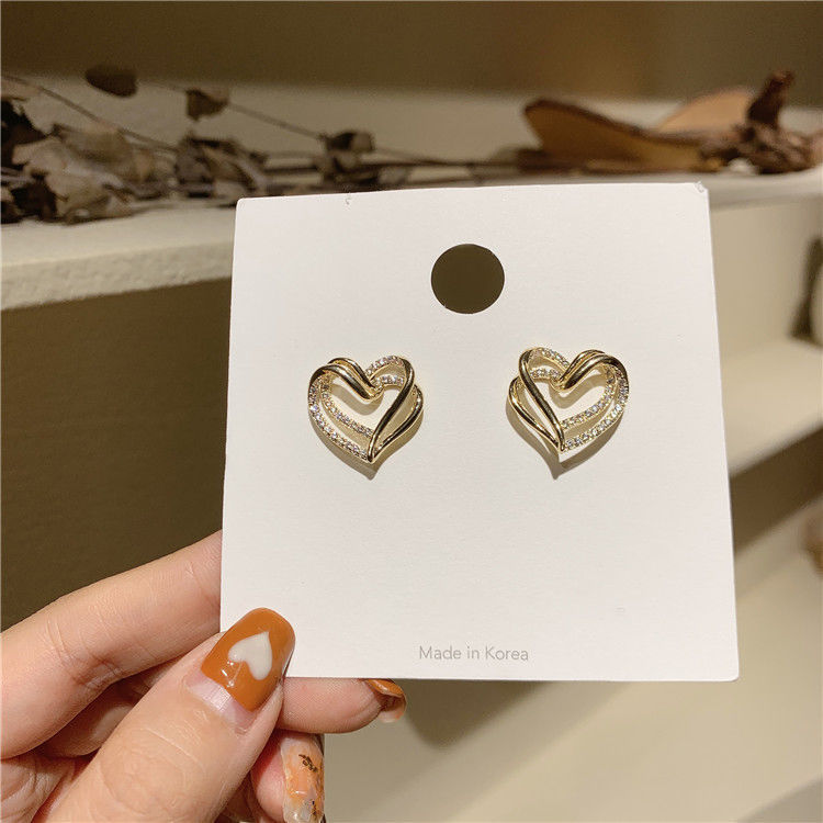36 - Square earrings, feminine charm, Korean Internet celebrity fashion, small, simple and cold style stud earrings, retro light luxury earrings Specification image