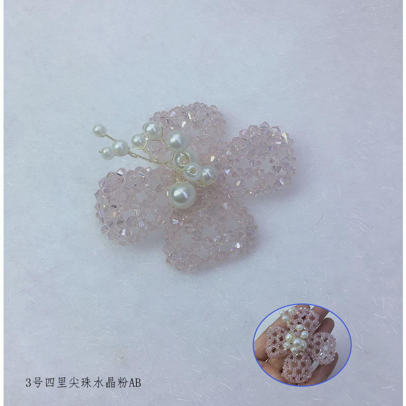 Hand-woven patchwork with crystal, pointed beads, rose flowers, hair clips, accessories, hats, shoes, flowers, clothing and accessories Specification image