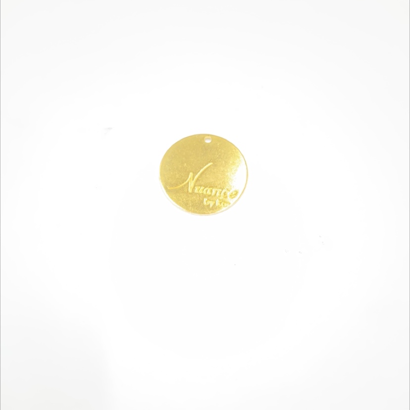 XH03913空心圆片平面一孔印字母