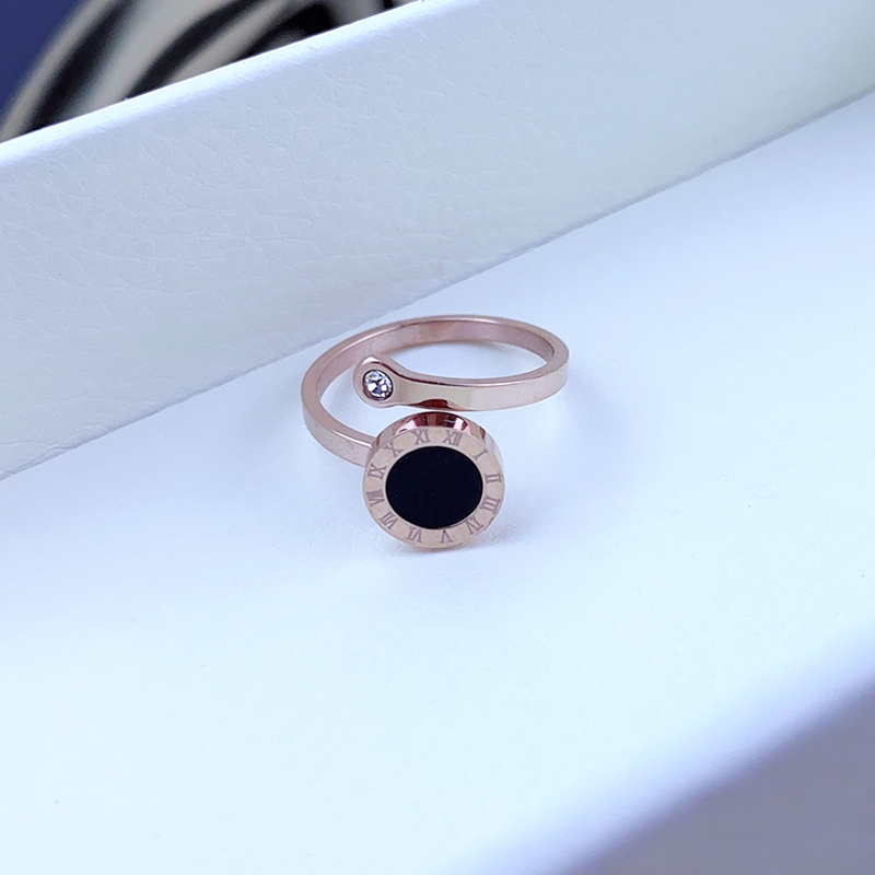 钛钢戒指女士ins潮时尚简约个性情侣单身钛钢指环81802