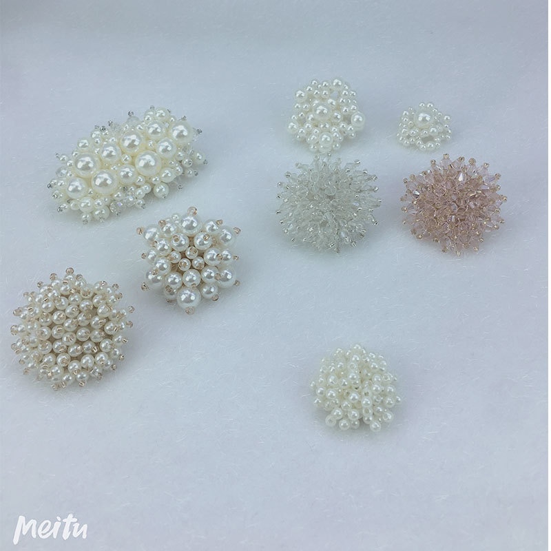 Oval-shaped pearl, pure pearl, three-mile starry sky hair clip, diy earrings, shoes, hats, clothing, repair accessories and accessories