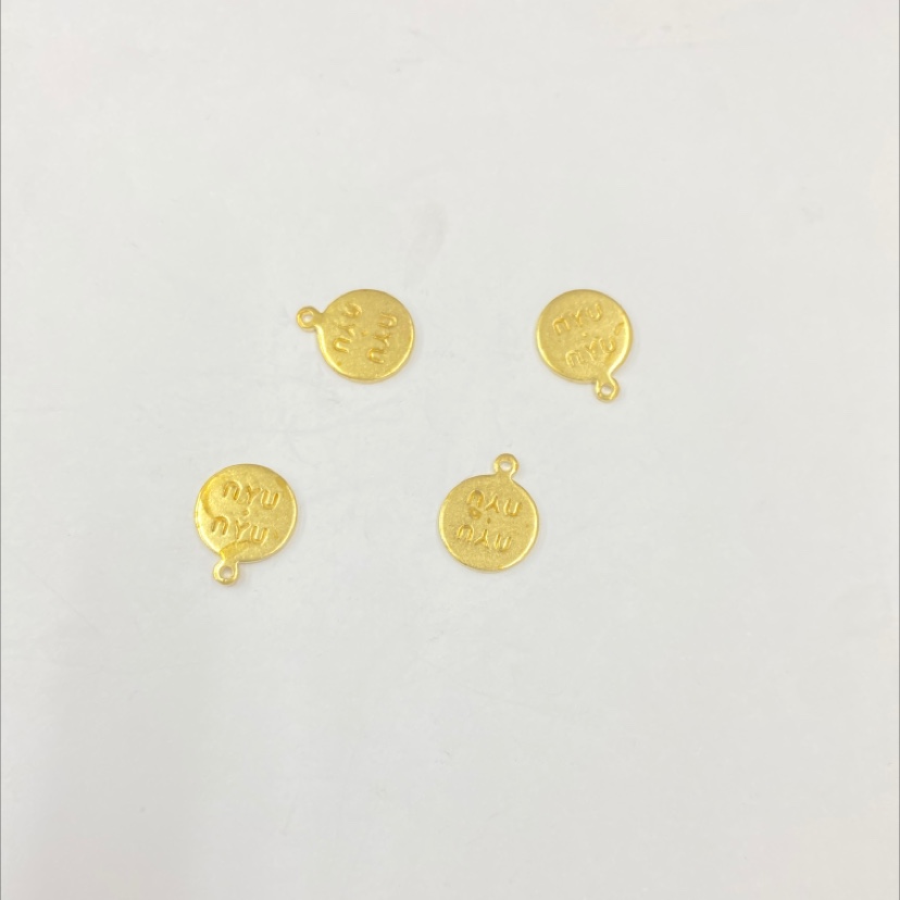 XH04581 Solid disc concave printed letter nyn one hang