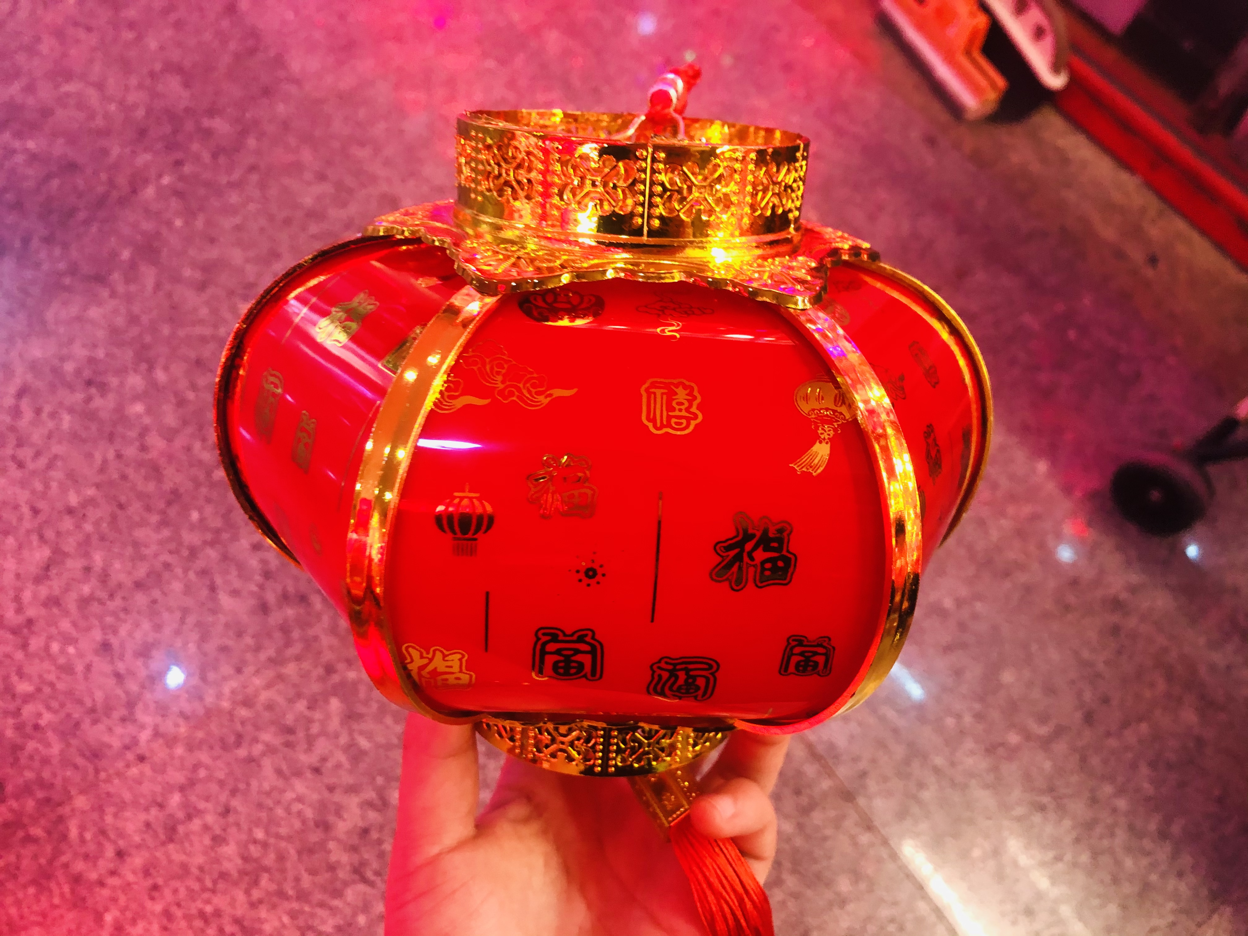 6-inch antique-style Bai Fu children's portable lantern Specification image