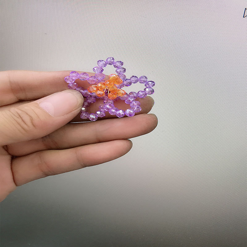 New ethnic decorative accessories with copper wire twist, brooch, hair flower, hair accessory, crystal beaded flower plate accessories Specification image