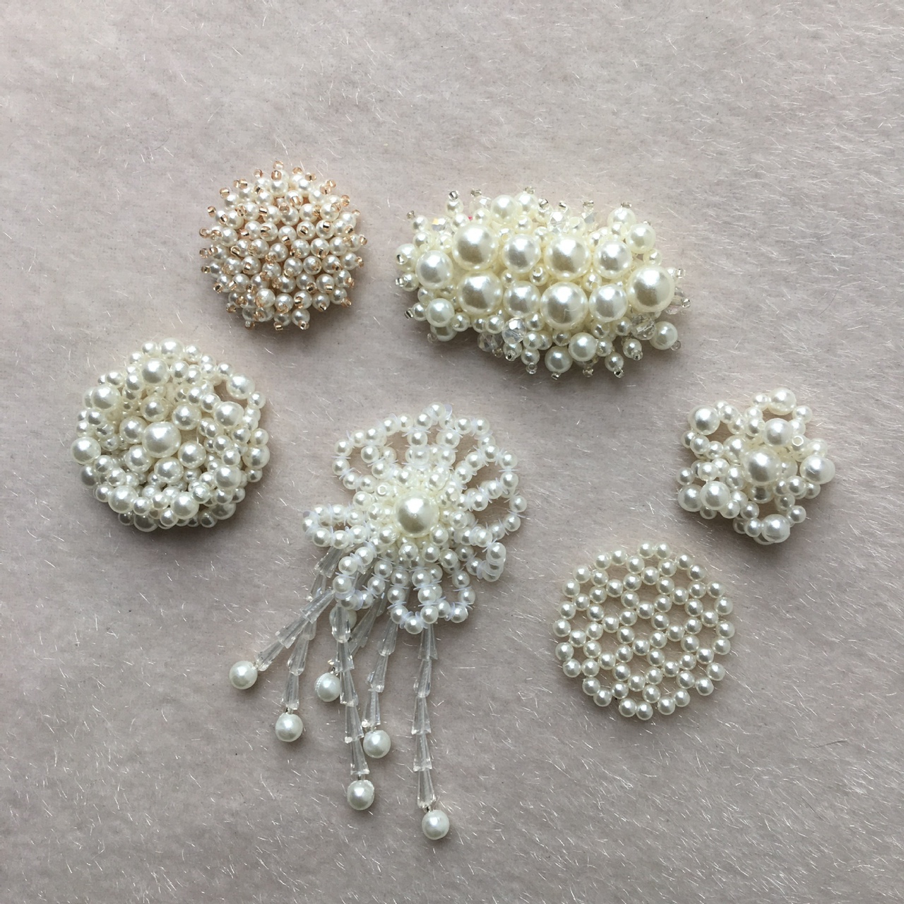 Hand-woven pearl, hand-flowered hair clips, side clips, straight clips, headwear, hair accessories, bangs clips, clothing accessories