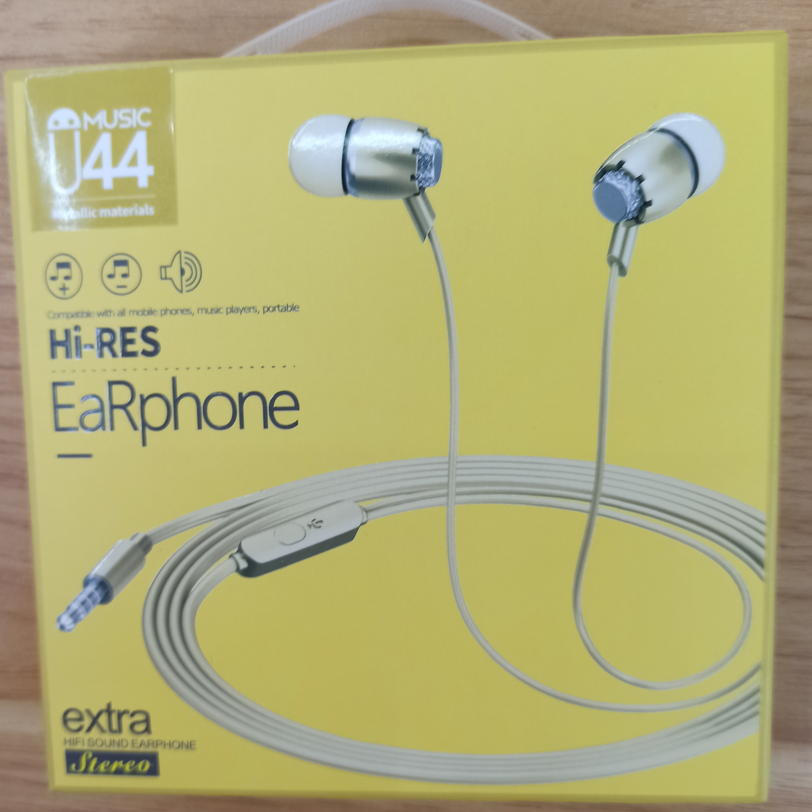 Mobile phone universal in-ear sports wire control in line headphones