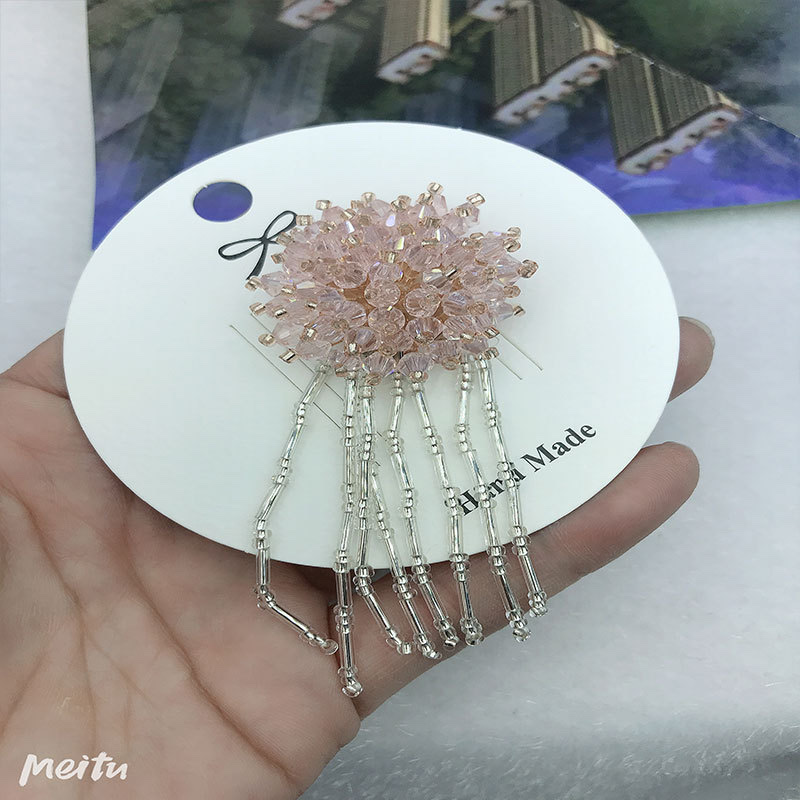 Pearl crystal two-color starry sky pendant, DIY duck clip earrings, brooch accessories, shoes and clothing accessories Application Scenario