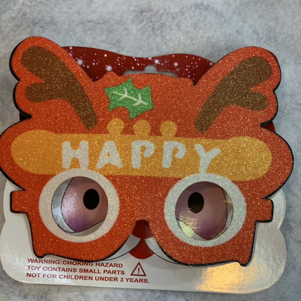 圣诞节趣味眼镜卡通眼镜儿童DIY创意黏贴表演道具8