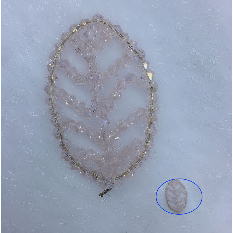 Hand-woven leaf Sanli crystal clothing accessories, headwear, hair accessories, bangs clips, accessories, hats, brooches, fabric stickers Specification image