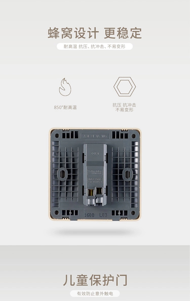 86型施耐德开关插座璟意白色面板电视插座详情图8