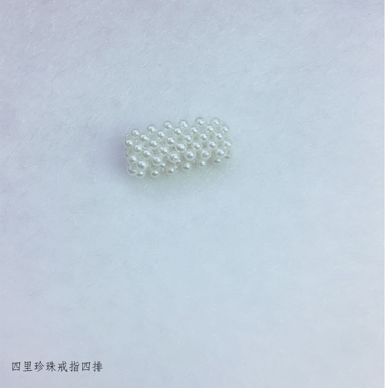 Internet-famous pearl, handcrafted woven bracelet, pearl finished ring, three-mile pearl ring, four-mile pearl ring Item Picture
