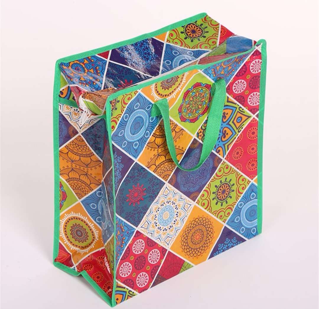 15 Woven bag factory direct sales, various patterns, moving clothes packing bags, quilt storage bags, waterproof and moisture-proof luggage bags, large moving bags... The flower shape can be chosen freely. details Picture