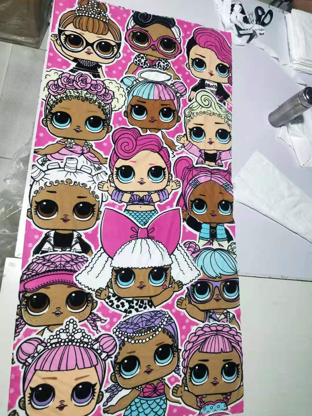 Beach towel with ultra-fine fiber printed pattern, 70*140cm by the seaside, customizable customer pattern 230gsm reactive printed bath towel detail image 19