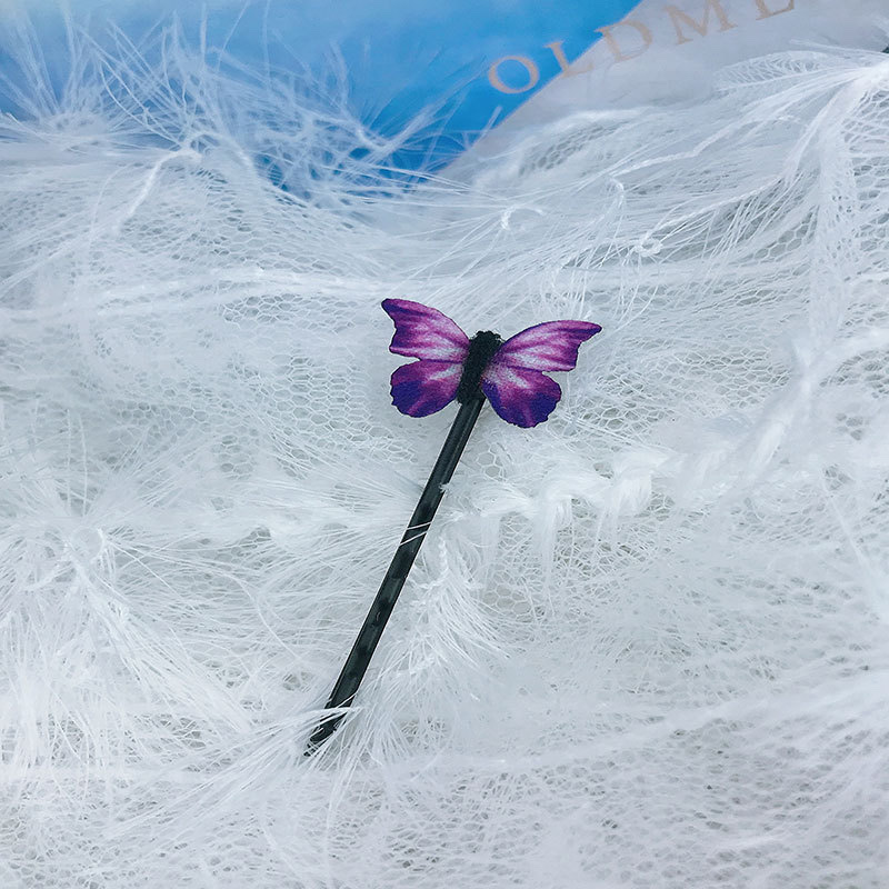 Little elf butterfly one-shoulder clip, sweet and elegant hair clip, Korean style selfie, Instagram style butterfly filter hair clip Specification image
