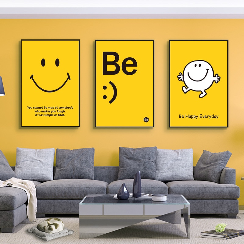 Smiley face painting full figure